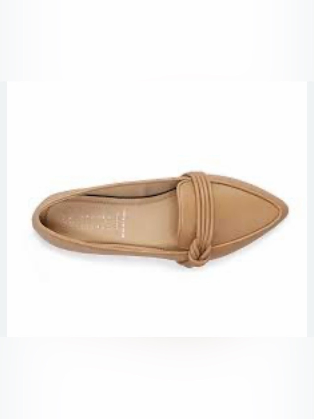 LC Lauren Conrad Pointed Knot Loafer in Tan Brown
